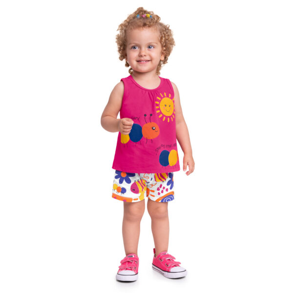 CONJUNTO KYLY INFANTIL FEMININO BLUSA E SHORT - Image 3