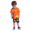 CONJUNTO KYLY MASCULINO CAMISETA EM MEIA MALHA E BERMUDA EM MOLETOM SEM FELPA - Imagem 3