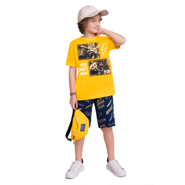 CONJUNTO KYLY MASCULINO CAMISETA EM MEIA MALHA E BERMUDA EM MOLETOM SEM FELPA - Image 3