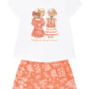 CONJUNTO MILON FEMININO BLUSA EM COTTON 4 E SHORTS EM MOLETINHO