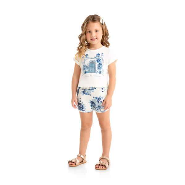 CONJUNTO FEMININO MILON BLUSA CROPPED EM COTTON  E SHORTS EM MOLETINHO SEM FELPA.  - Image 5