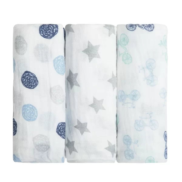 CUEIRO SWADDLE PAPI SOFT ESTAMPADO 100CM X 80CM - CONTÉM 03 UNIDADES