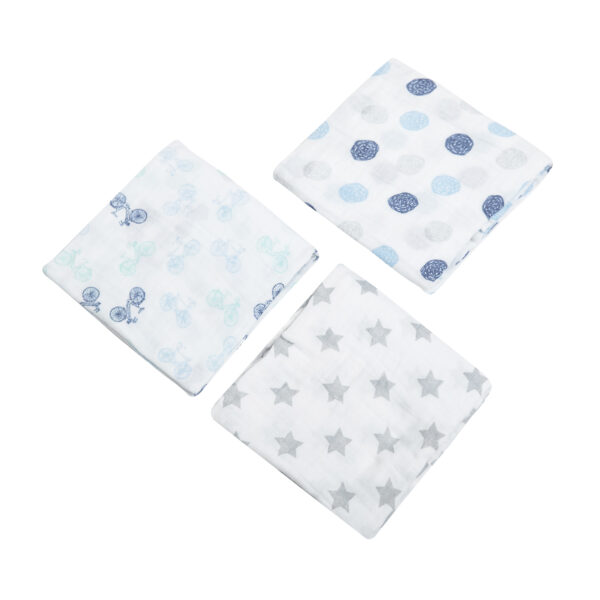 CUEIRO SWADDLE PAPI SOFT ESTAMPADO 100CM X 80CM - CONTÉM 03 UNIDADES - Image 2