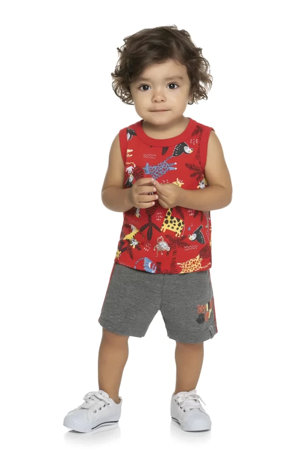 CONJUNTO ELIAN MASCULINO COM REGATA EM MEIA MALHA E BERMUDA EM MOLETOM SEM FELPA - Image 2