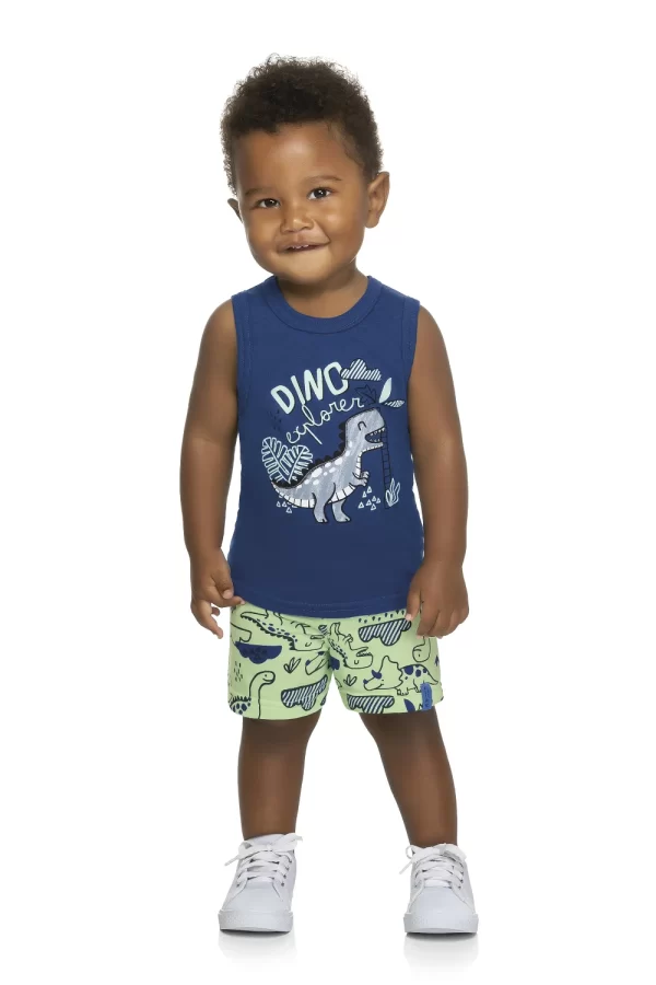 Conjunto Bebê Elian Dino 🦖com Regatinha - Image 6