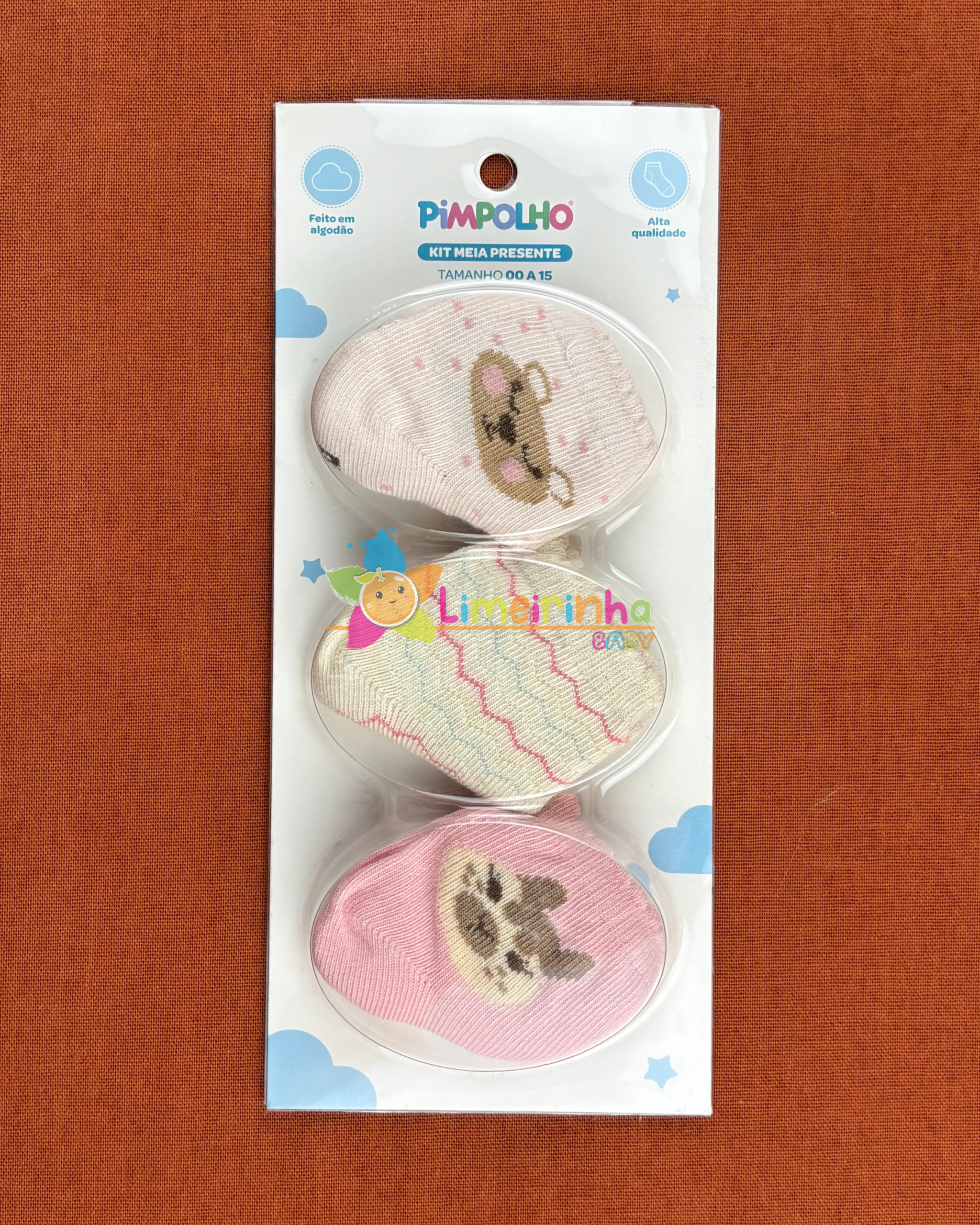 Kit c/3 pares feminino para presente 00-15 - Pimpolho - Imagem 4