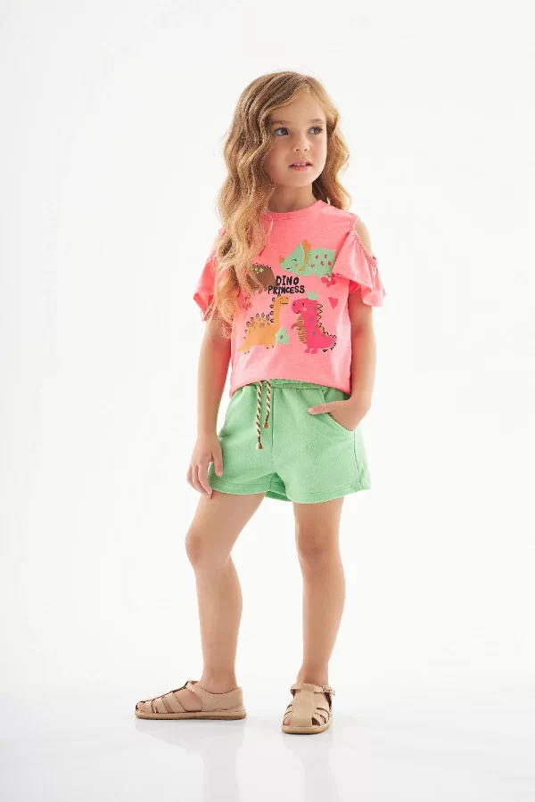 CONJUNTO UP BABY FEMININO BLUSA MEIA MALHA E SHORT MOLETOM SEM FELPA - Image 7