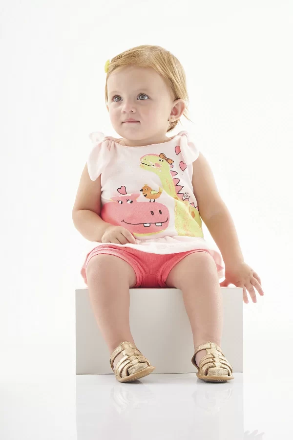 CONJUNTO UP BABY FEMININO REGATA EM SUEDINE E SHORT EM RIBANA CANELADA - Image 4