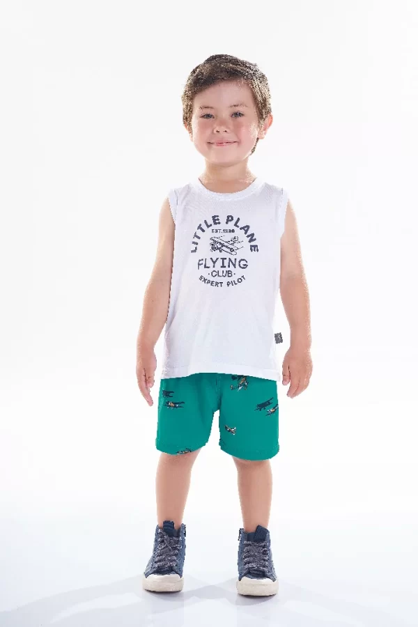 CONJUNTO PULLA BULLA ESTAMPADO REGATA MEIA MALHA / SHORT NYLON COM ELASTANO MASCULINO - Image 9