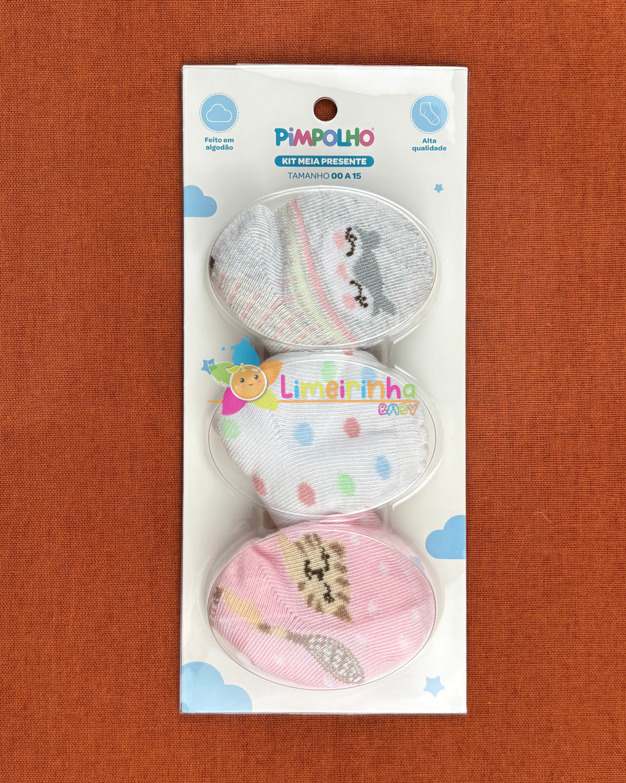 Kit c/3 pares feminino para presente 00-15 - Pimpolho - Imagem 8