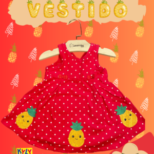 Vestido Bebê Kyly Abacaxi 🍍