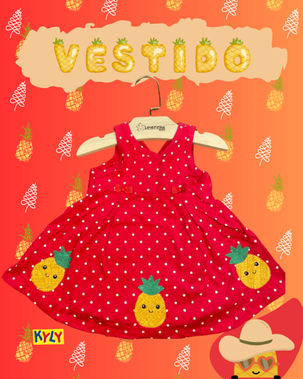 Vestido Bebê Kyly Abacaxi 🍍