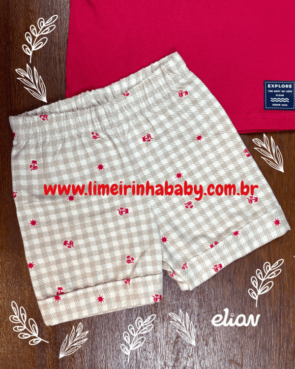 Conjunto Bebê Elian Polo e Bermuda Xadrez 🌴🌞 - Image 6