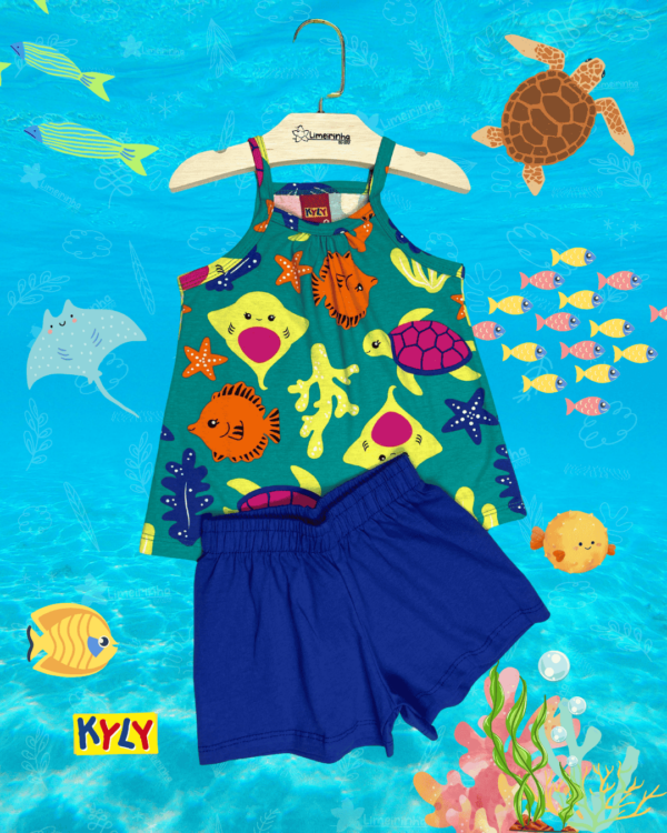 Conjunto Kyly Fundo do mar 🪸🪼🐠