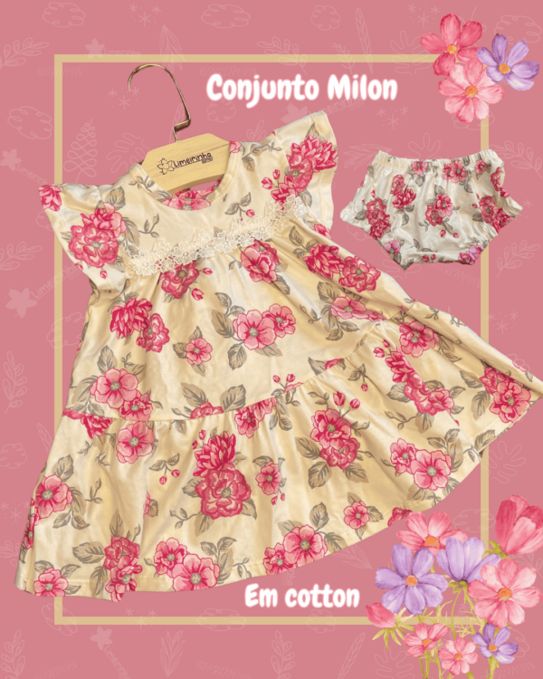 Vestido Bebê Milon Flores 🌺