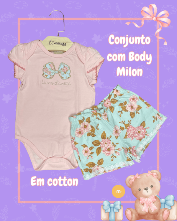 Conjunto Bebê Milon Laços 🎀