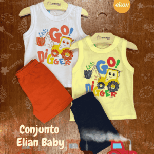 Conjunto Baby Elian com regata masculino 💙
