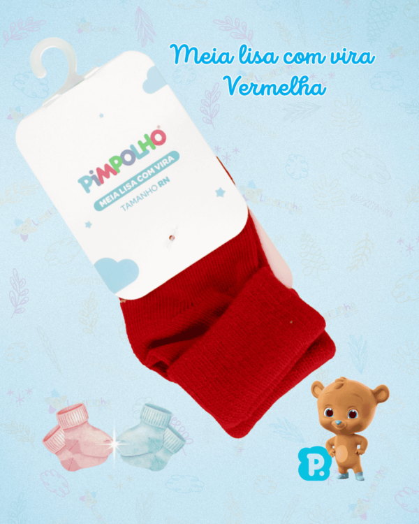 Meia lisa com vira Pimpolho RN - Unissex 🧦 - Image 4