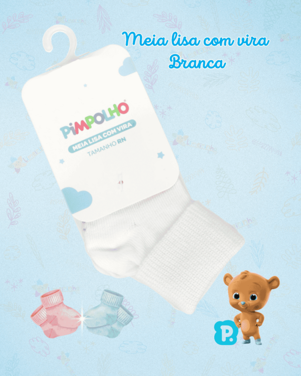 Meia lisa com vira Pimpolho RN - Unissex 🧦 - Image 2