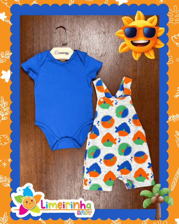 Conjunto Bebê Kyly com Jardineira Peixinhos 🐡 - Image 5