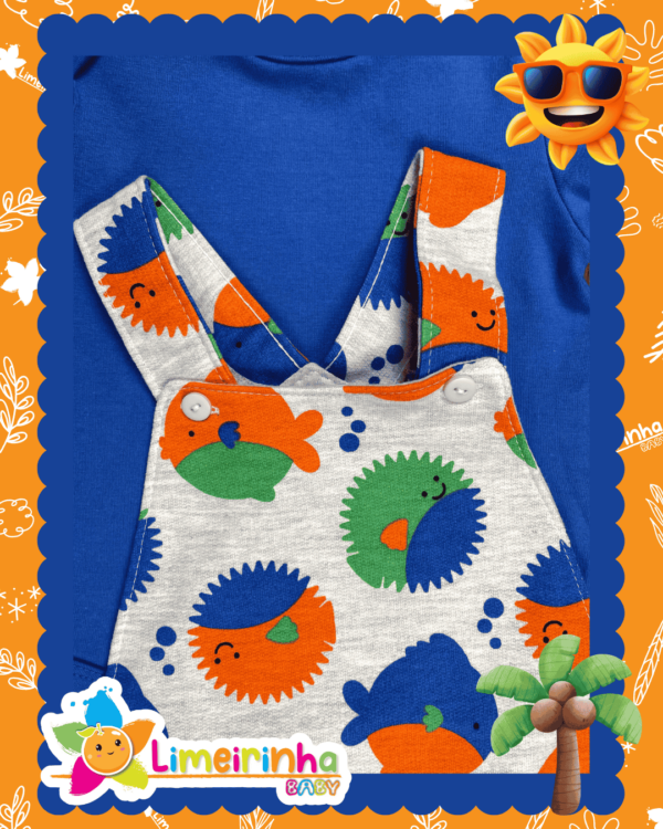 Conjunto Bebê Kyly com Jardineira Peixinhos 🐡 - Image 2