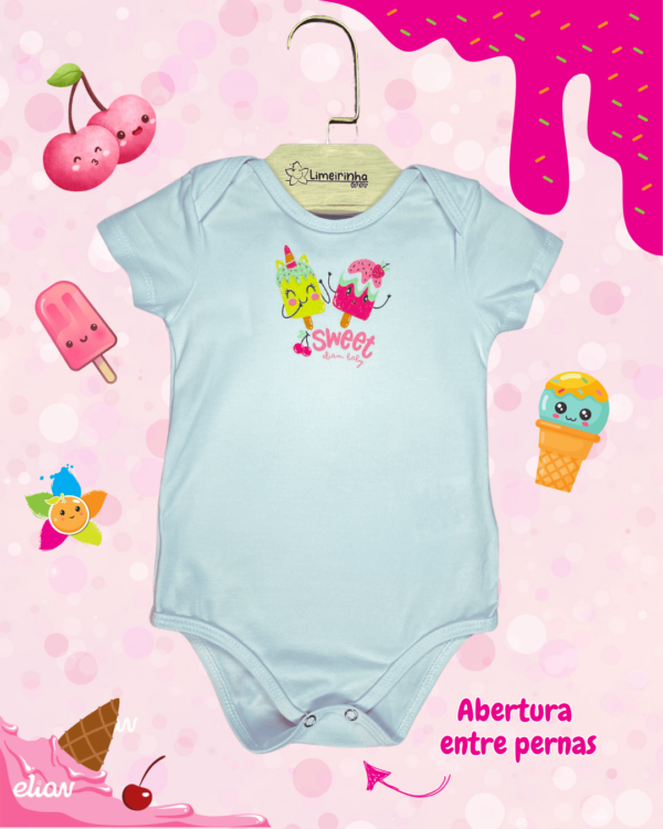 Kit Elian Baby com 2 bodies + tapa fralda🍦🦋 - Image 3