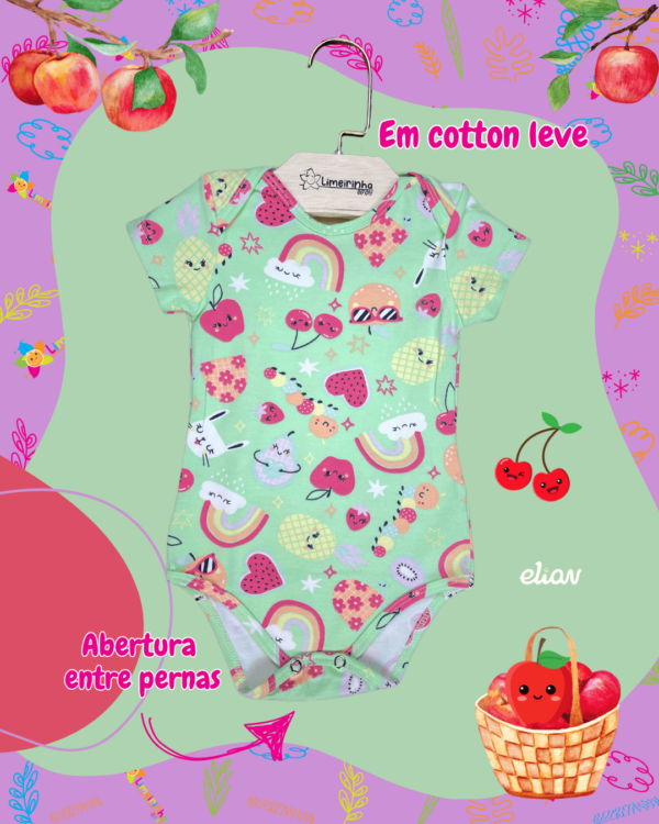 Kit Elian Baby Frutinhas e Arco Íris 🍎🍓🍐🍒🌈 - Image 3