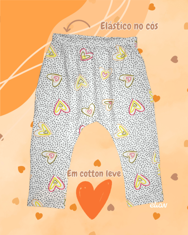 Kit Elian Baby Corações com 2 bodies + calça e babador ❤️ - Image 4