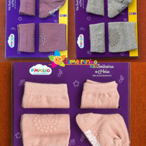 Kit meia e joelheira Pimpolho feminino