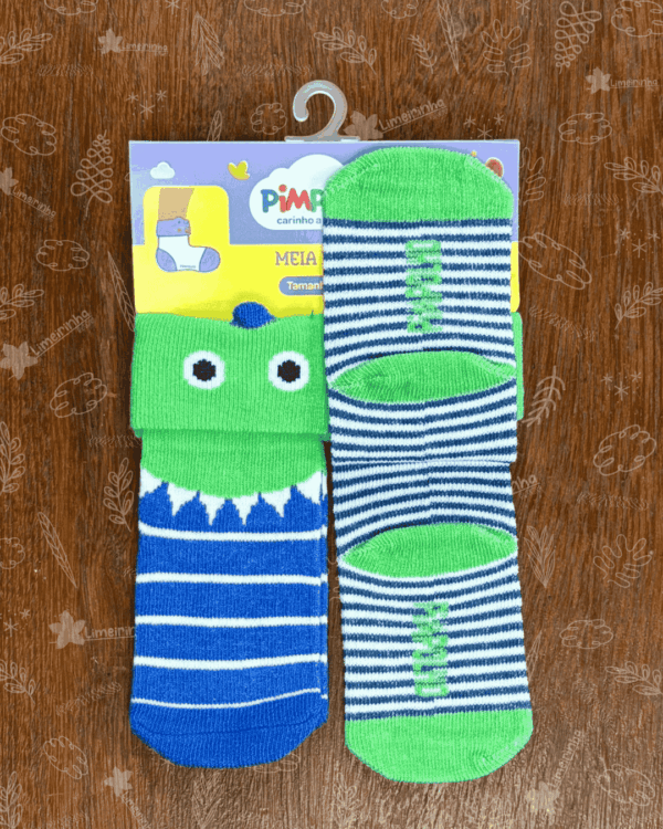 Kit meia lúdica Pimpolho 00-15 meninos 🧦 💙 - Image 4