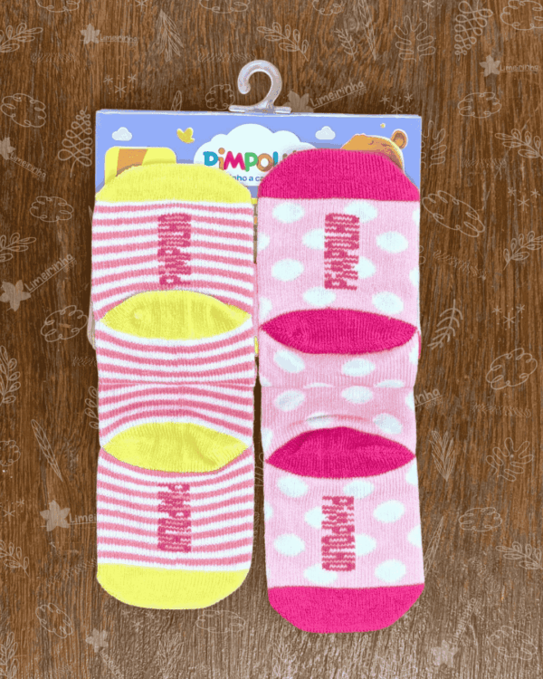 Kit meia lúdica Pimpolho 00-15 meninas 🧦🌸 - Image 4
