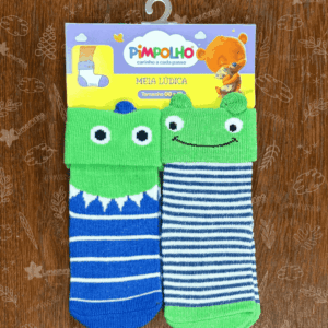 Kit meia lúdica Pimpolho 00-15 meninos 🧦 💙