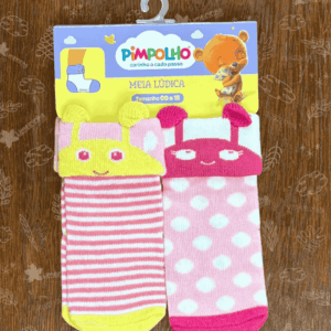 Kit meia lúdica Pimpolho 00-15 meninas 🧦🌸