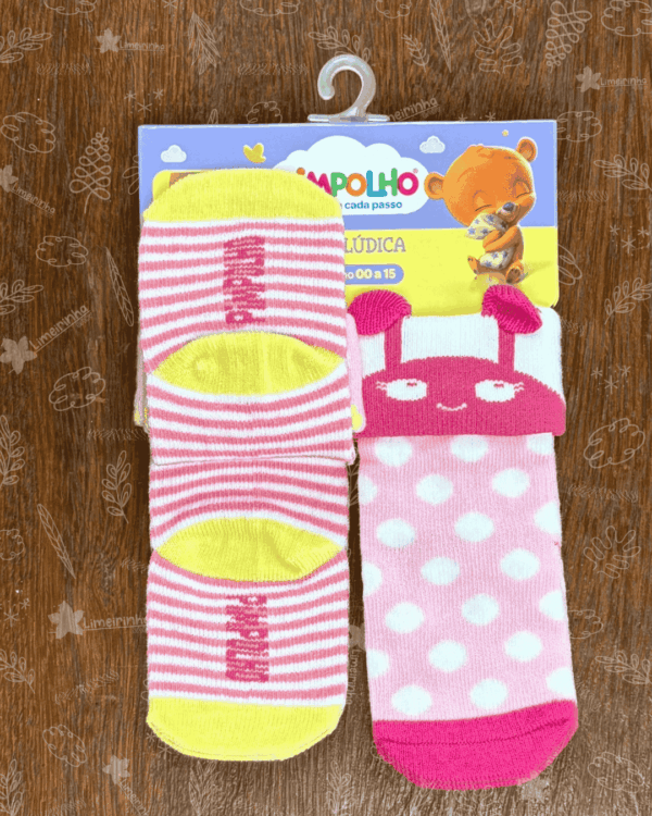 Kit meia lúdica Pimpolho 00-15 meninas 🧦🌸 - Image 2