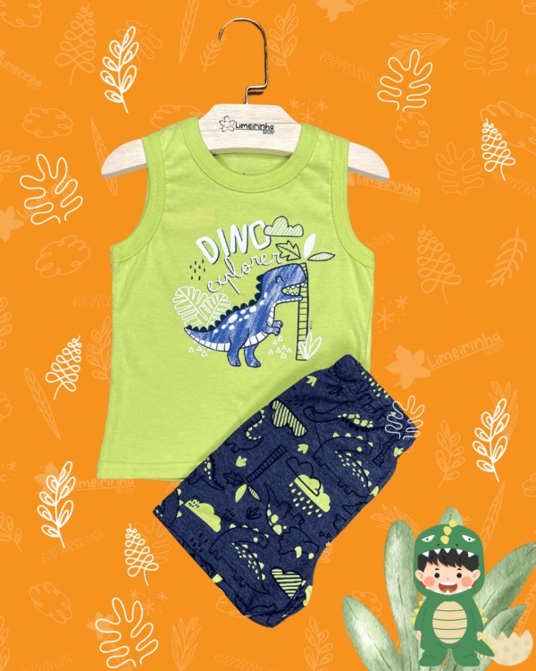 Conjunto Bebê Elian Dino 🦖com Regatinha - Image 7