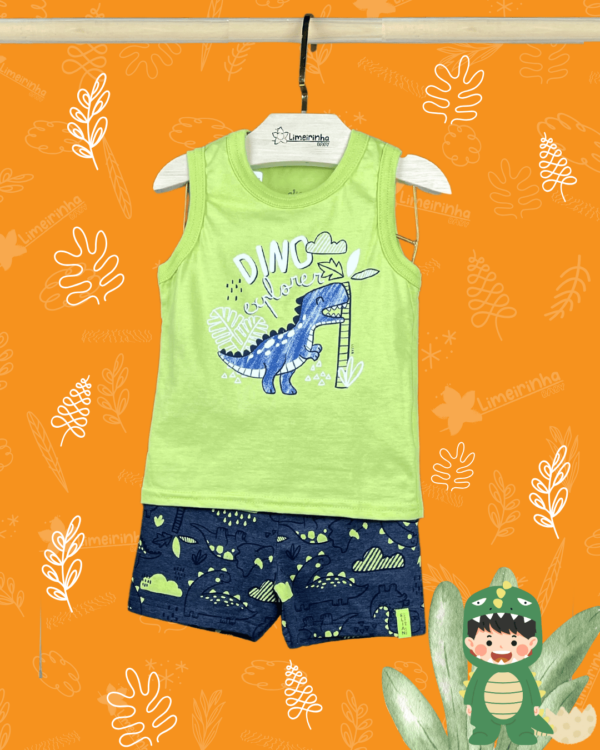 Conjunto Bebê Elian Dino 🦖com Regatinha - Image 8