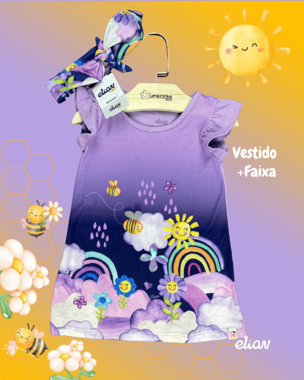 Vestido Bebê Elian Fun Abelhinha 🐝