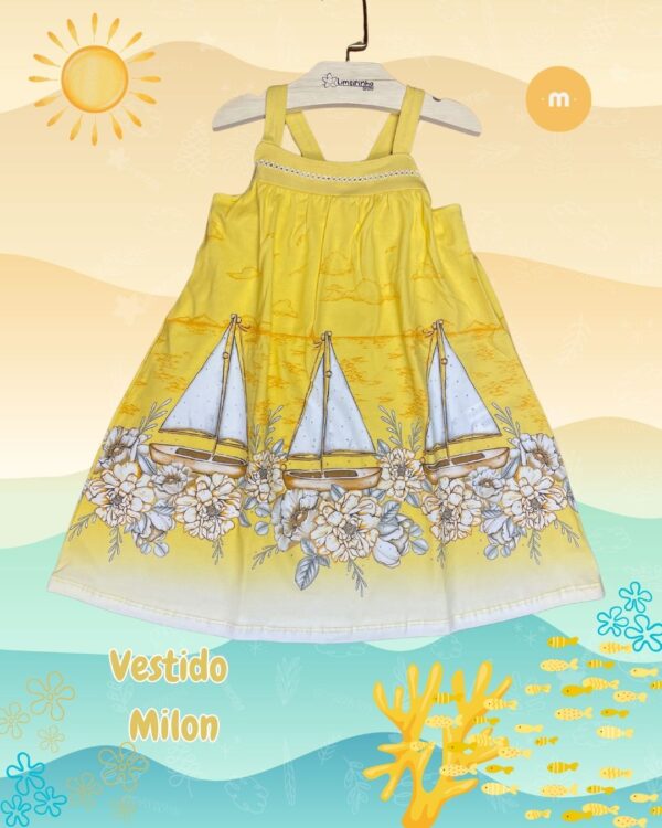 Vestido Milon Barcos e Flores ⛵🌸