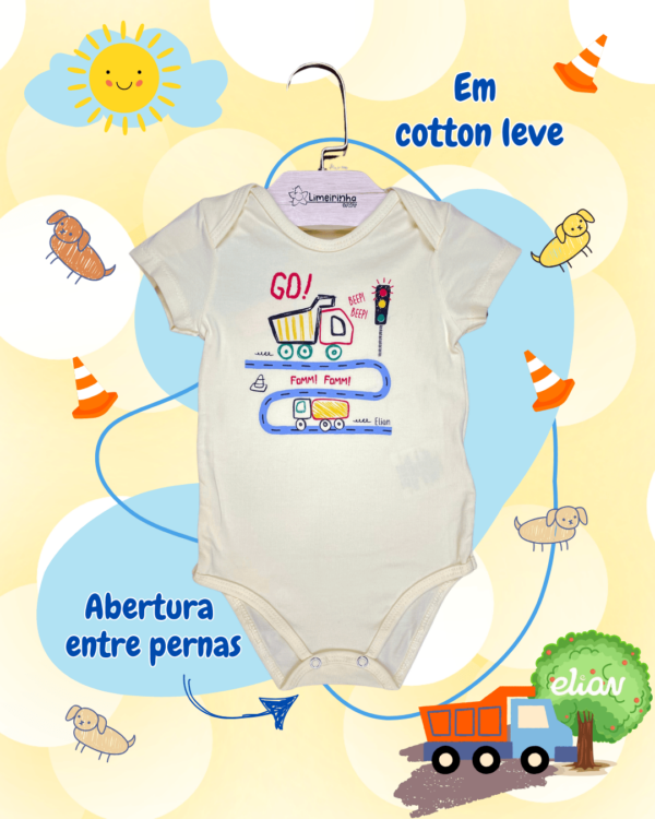 Kit Elian Baby com 2 bodies + tapa fralda 🦒🚚 - Image 7