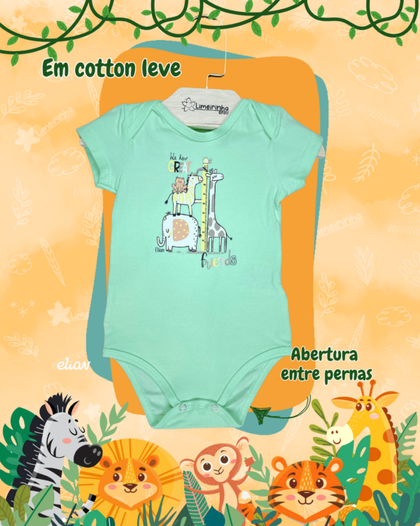 Kit Elian Baby com 2 bodies + tapa fralda 🦒🚚 - Image 2