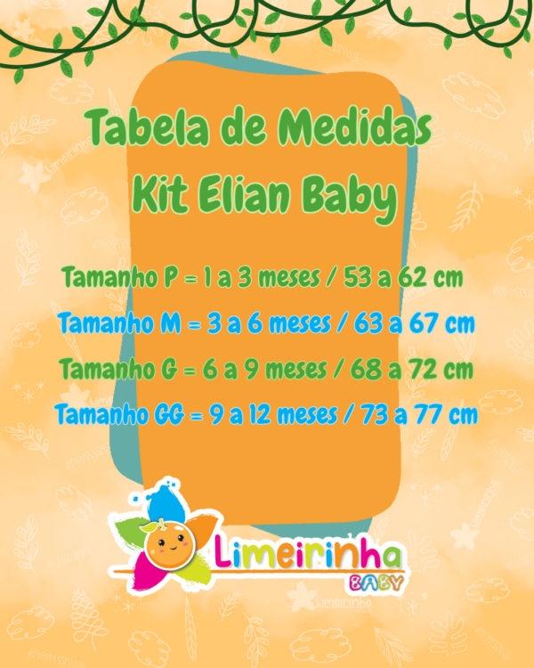 Kit Elian Baby com 2 bodies + tapa fralda 🦒🚚 - Image 5