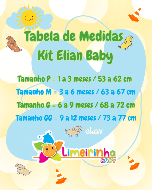 Kit Elian Baby com 2 bodies + tapa fralda 🦒🚚 - Image 10