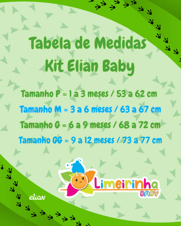 Kit Elian Baby Dino com 2 bodies + calça e babador 🦕 - Image 5